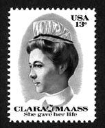 Clara Maass, She gave her life, USA Postage Stamp